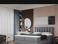 Boxspring met opbergfunctie, 160x200 cm, grey - afbeelding 1 van  2