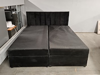 Boxspring met opbergfunctie showroom model 160x200 cm, hollandia, zwart - afbeelding 1 van  6