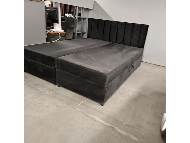 Boxspring met opbergfunctie showroom model 160x200 cm, hollandia, zwart - afbeelding 2 van  6