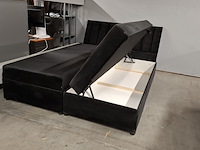 Boxspring met opbergfunctie showroom model 160x200 cm, hollandia, zwart - afbeelding 4 van  6