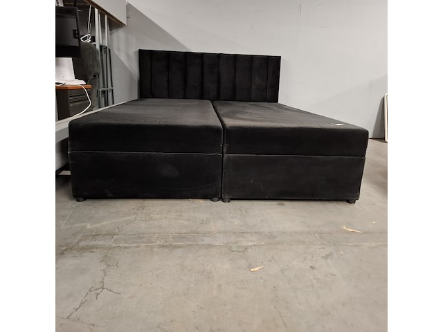Boxspring met opbergfunctie showroom model 160x200 cm, hollandia, zwart - afbeelding 5 van  6