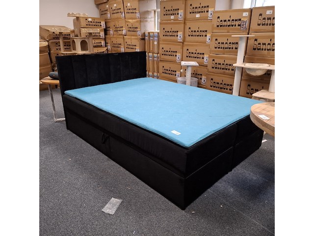Boxspring met opbergfunctie zwart - afbeelding 1 van  4