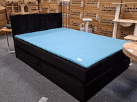 Boxspring met opbergfunctie zwart
