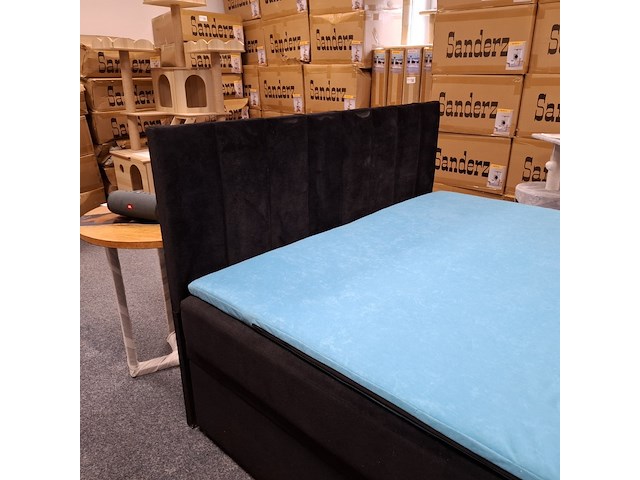 Boxspring met opbergfunctie zwart - afbeelding 2 van  4