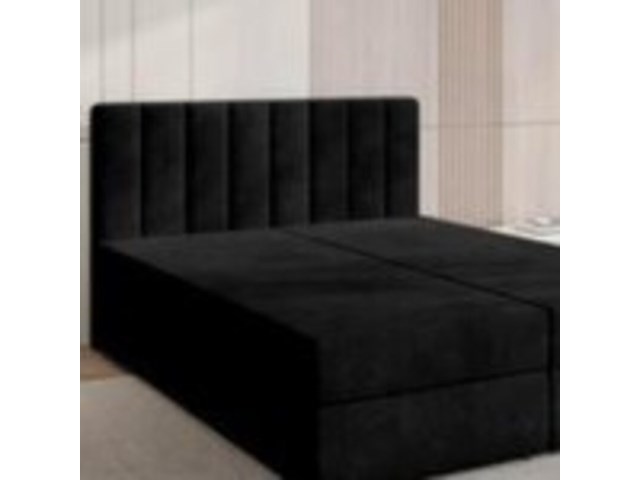 Boxspring met opbergfunctie, zwart - afbeelding 1 van  2