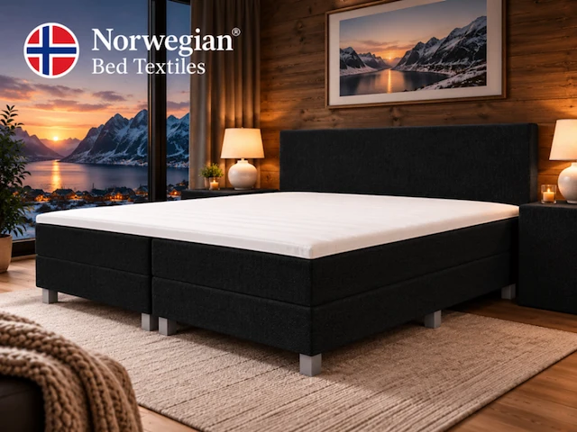 Boxspring norwegian, aurora 140, zwart - afbeelding 1 van  1