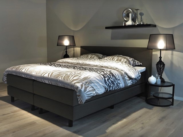 Boxspringcombinatie 180/210, m-ray, valencia deluxe, antraciet - afbeelding 1 van  6