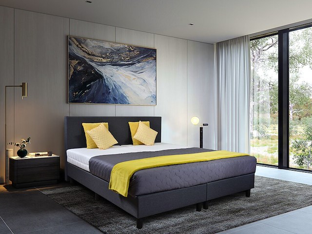 Boxspringcombinatie, m-ray, valencia, antraciet - afbeelding 1 van  5