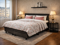 Boxspringcombinatie, m-ray, valencia deluxe, antraciet - afbeelding 1 van  6