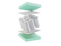 Boxspringcombinatie, m-ray, valencia deluxe, grijs - afbeelding 6 van  6