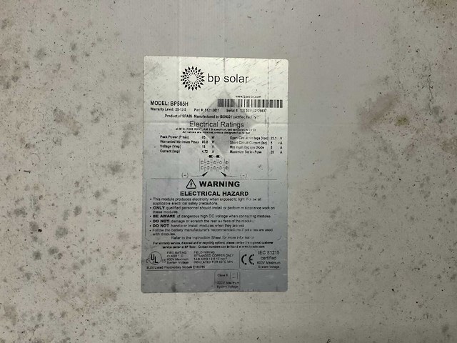 Bp solar bp585h zonnepaneel (2x) - afbeelding 4 van  4