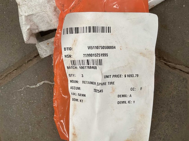 Bpr/rico retainer spare tire - afbeelding 2 van  2