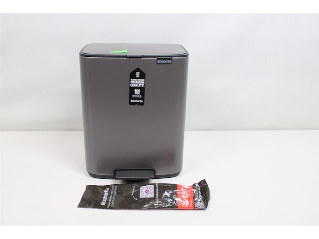 Brabantia bo pedaalemmer 12 liter platinum - afbeelding 1 van  2