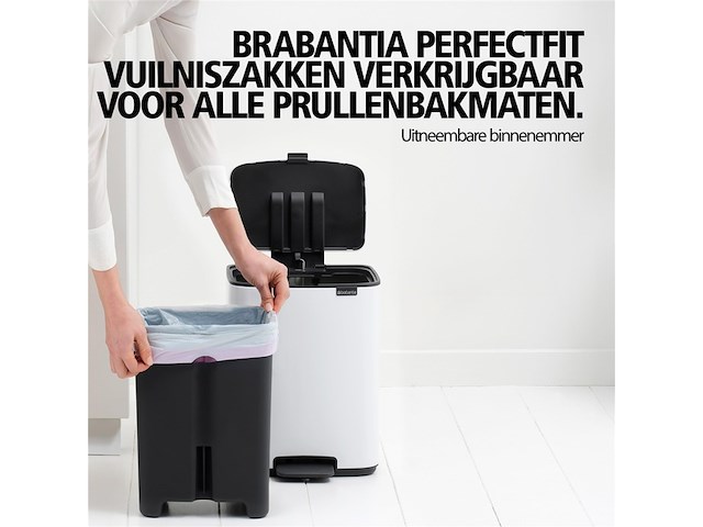 Brabantia bo pedaalemmer 7liter matt steel - afbeelding 2 van  2