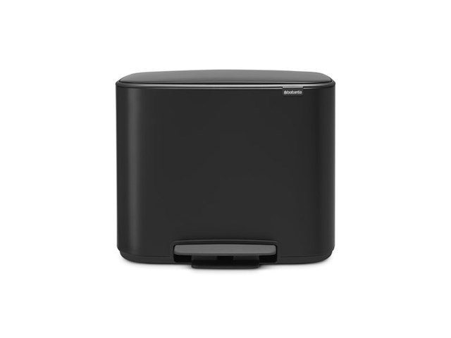 Brabantia bo pedal bin steel matt black 11 + 23 l - afbeelding 1 van  6