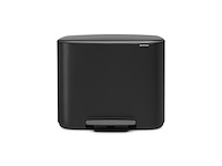 Brabantia bo pedal bin steel matt black 11 + 23 l - afbeelding 1 van  6