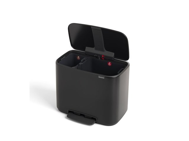 Brabantia bo pedal bin steel matt black 11 + 23 l - afbeelding 2 van  6
