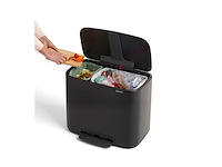 Brabantia bo pedal bin steel matt black 11 + 23 l - afbeelding 4 van  6