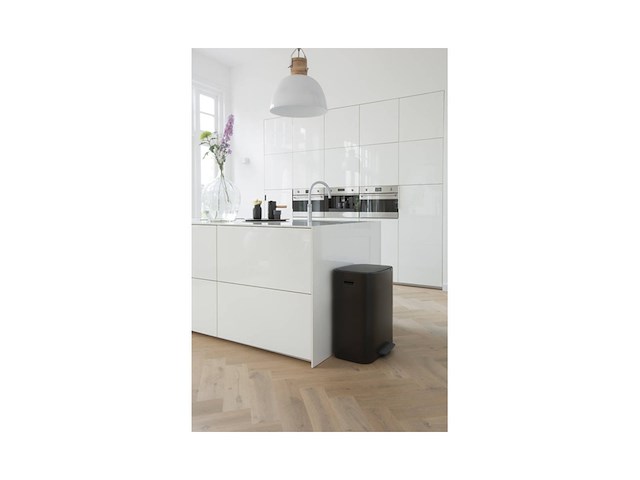 Brabantia bo prullenbak 2 x 30 l matt black - afbeelding 4 van  6