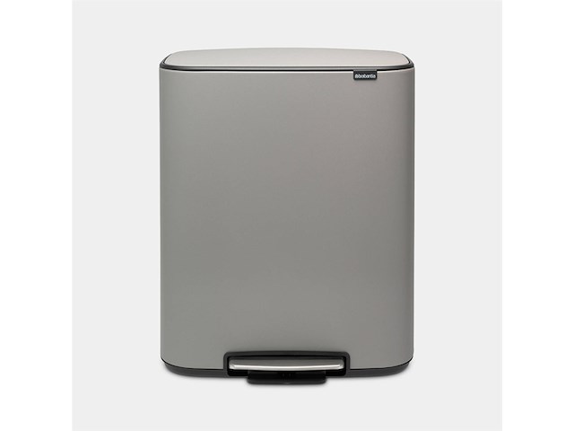 Brabantia bo sense of luxury prullenbak 60l mineral concrete grey - afbeelding 1 van  4