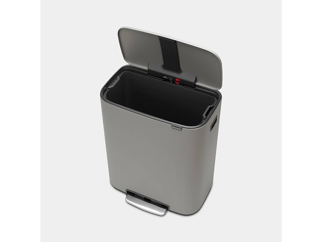 Brabantia bo sense of luxury prullenbak 60l mineral concrete grey - afbeelding 2 van  4