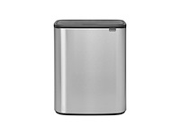 Brabantia bo touch bin prullenbak 60 liter 1 vak matt steel fingerprint proof - afbeelding 1 van  5