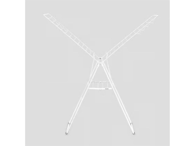 Brabantia hangon droogrek 25m met stang inklapbaar wit - afbeelding 2 van  4