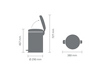 Brabantia newicon prullenbak 20 l zwart - afbeelding 3 van  6