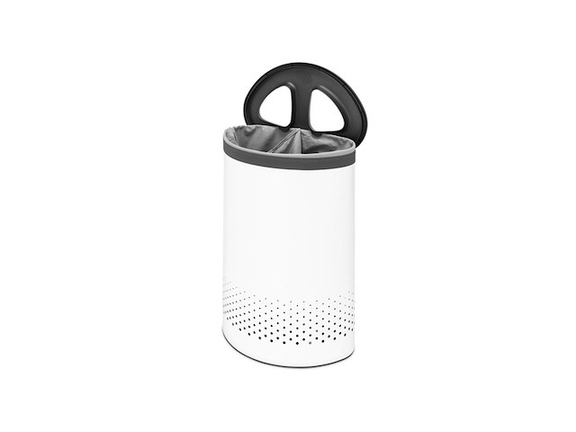 Brabantia selector wasmand 55 l wit met donkergrijs kunststof deksel - afbeelding 2 van  4