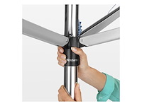 Brabantia topspinner droogmolen 40 m met metalen grondanker beschermhoes metallic grey - afbeelding 2 van  5