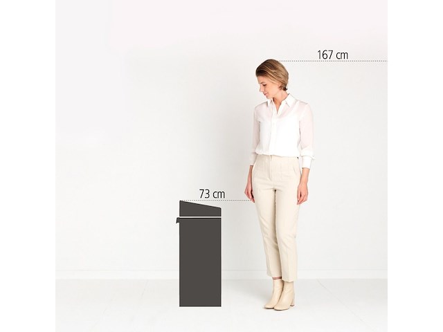 Brabantia touch bin new 40 l rond beige - afbeelding 3 van  6