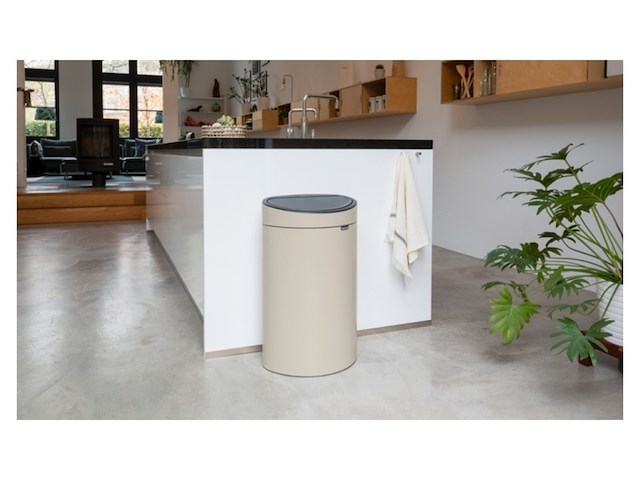 Brabantia touch bin new 40 l rond beige - afbeelding 4 van  6