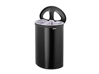 Brabantia wasmand 2 vakken met deksel 55 l matt black / dark grey - afbeelding 2 van  5