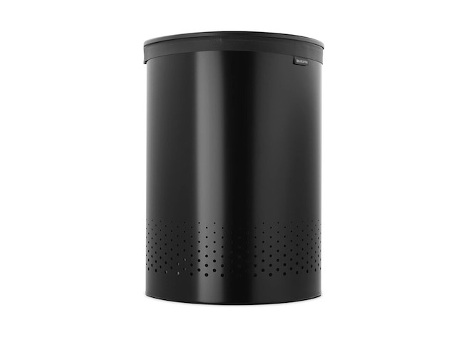 Brabantia wasmand 2 vakken met deksel 55 l matt black / dark grey - afbeelding 3 van  5