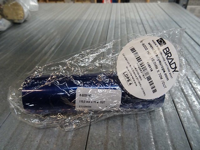 Brady - r-6000 hf 110,0mm x 70 m /out - rol printlint (9x) - afbeelding 1 van  1
