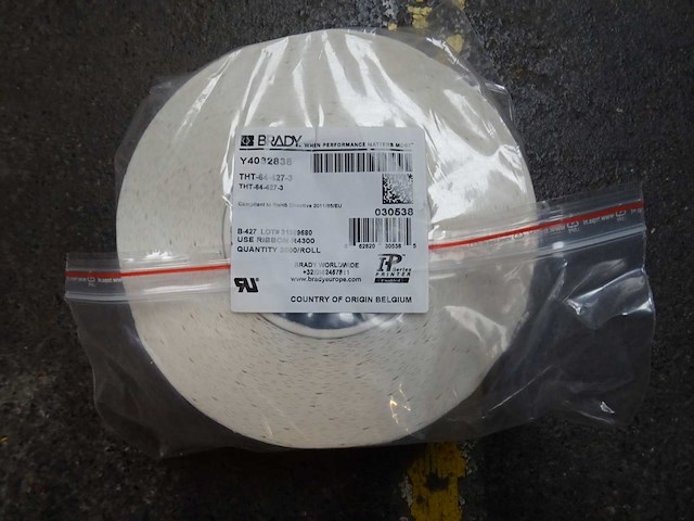 Brady - tht-64-427-3 - etikettenrol tekststrookblad 3000st (18x) - afbeelding 1 van  3