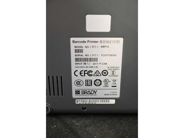 Brady bbp 12 barcode / label printer - afbeelding 5 van  5