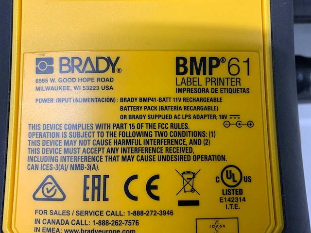 Brady bmp 61 labelprinter - afbeelding 5 van  6
