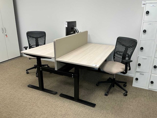 Bralco elektrisch verstelbare duo werkplek - afbeelding 1 van  5