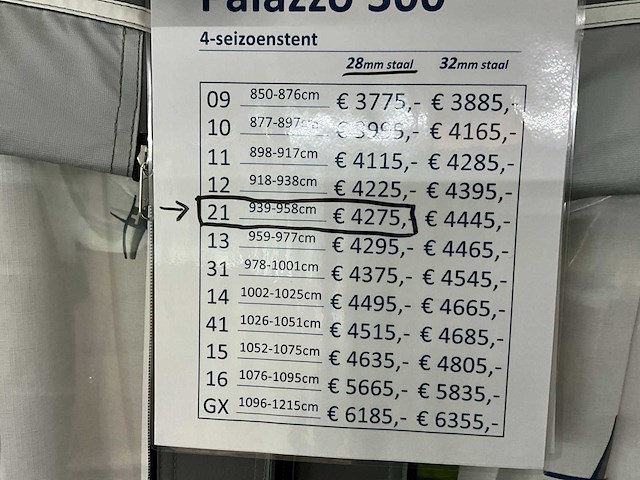 Brand palazzo 300 voortent (939-958 cm) - afbeelding 17 van  17