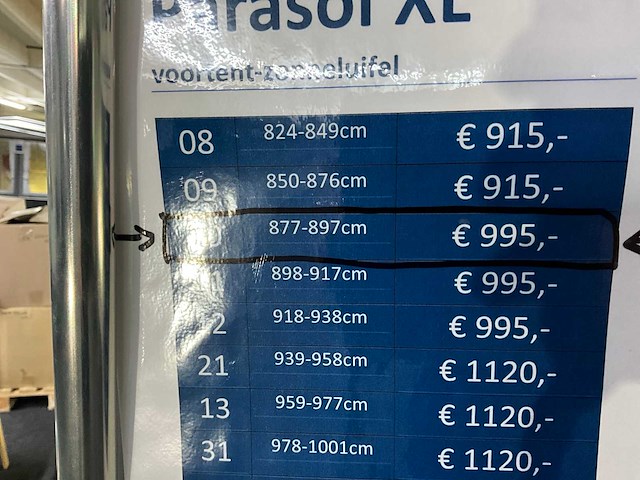 Brand safir tl 280 voortent met luifel (877-897 cm) - afbeelding 20 van  20