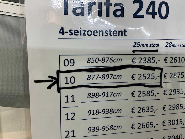 Brand tafira 240 voortent (898-917 cm) - afbeelding 16 van  17