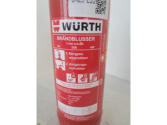 Brandblusser 2 liter schuim, wurth - afbeelding 3 van  5