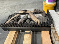 Branderset met gasblok voor gashaard - afbeelding 1 van  1