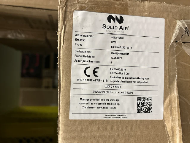 Brandklep rond solid air, fdc25-d250-r-s - afbeelding 5 van  5