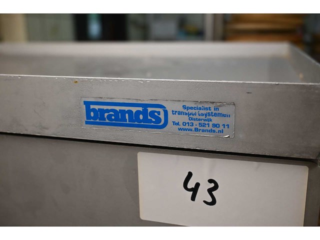 Brands 2 x 10 1/1 g.n. aluminium wagen - afbeelding 3 van  4