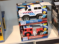 Brandweer en politiewagen met licht en geluid. - afbeelding 1 van  2