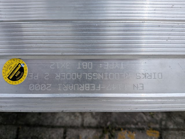 Brandweer optrekladder, dirks, dbt 3x12, 2009 - afbeelding 2 van  10