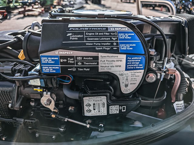 Brandweerboot met buitenboordmotor, mercury, f15elpt, op boottrailer, pega - afbeelding 13 van  28