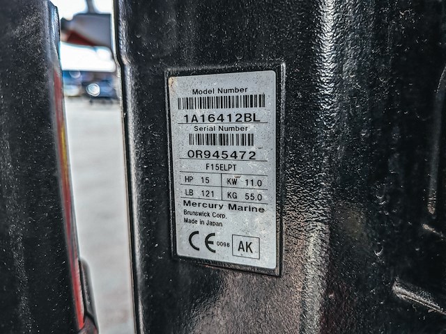 Brandweerboot met buitenboordmotor, mercury, f15elpt, op boottrailer, pega - afbeelding 14 van  28